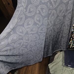 Lularoe light blue and white knee length skirt